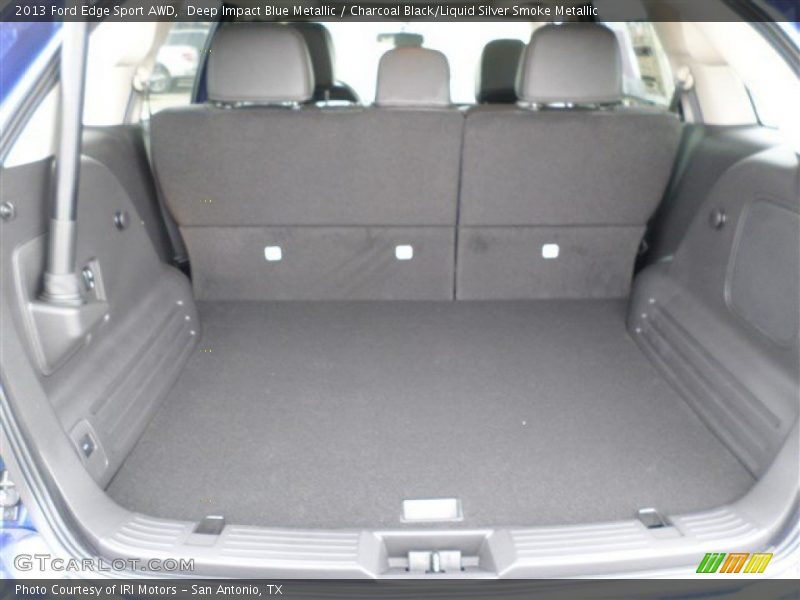 Deep Impact Blue Metallic / Charcoal Black/Liquid Silver Smoke Metallic 2013 Ford Edge Sport AWD