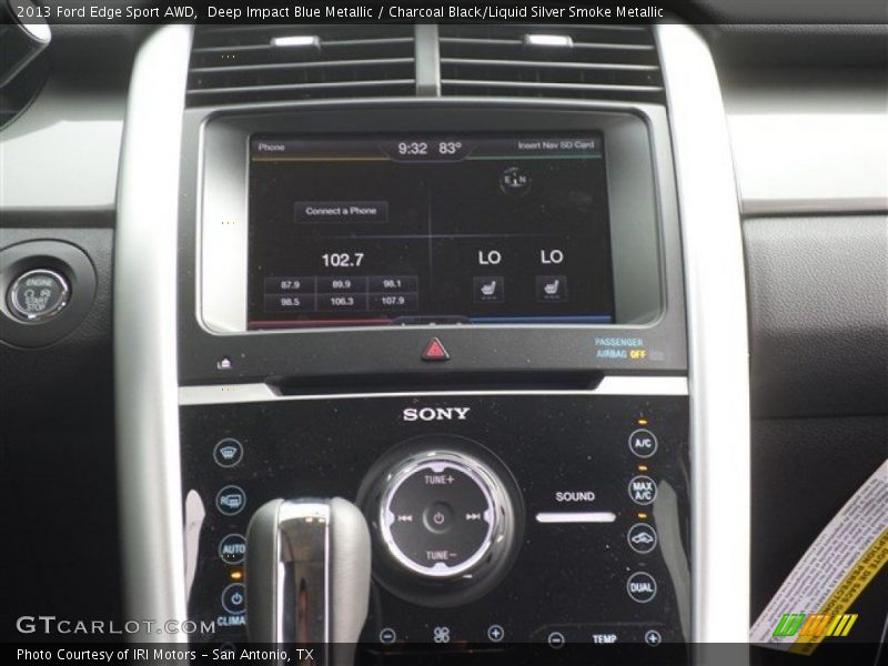 Deep Impact Blue Metallic / Charcoal Black/Liquid Silver Smoke Metallic 2013 Ford Edge Sport AWD