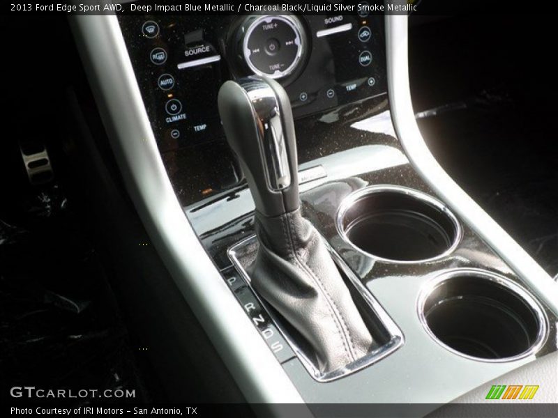 Deep Impact Blue Metallic / Charcoal Black/Liquid Silver Smoke Metallic 2013 Ford Edge Sport AWD