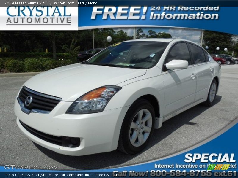 Winter Frost Pearl / Blond 2009 Nissan Altima 2.5 SL