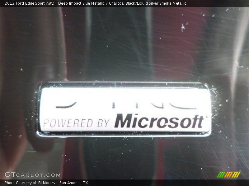 Deep Impact Blue Metallic / Charcoal Black/Liquid Silver Smoke Metallic 2013 Ford Edge Sport AWD