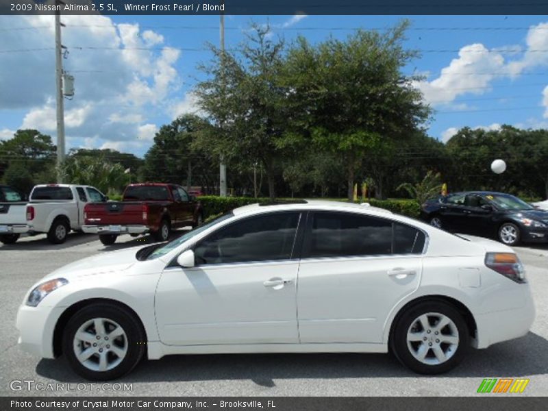 Winter Frost Pearl / Blond 2009 Nissan Altima 2.5 SL