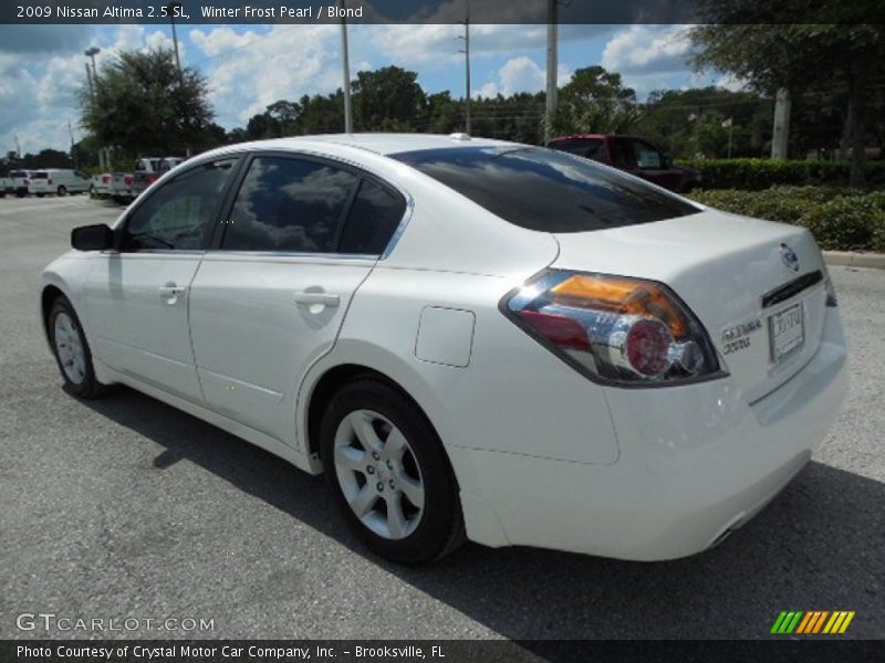 Winter Frost Pearl / Blond 2009 Nissan Altima 2.5 SL