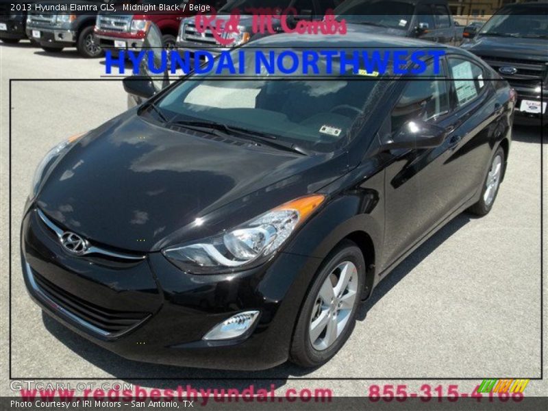 Midnight Black / Beige 2013 Hyundai Elantra GLS