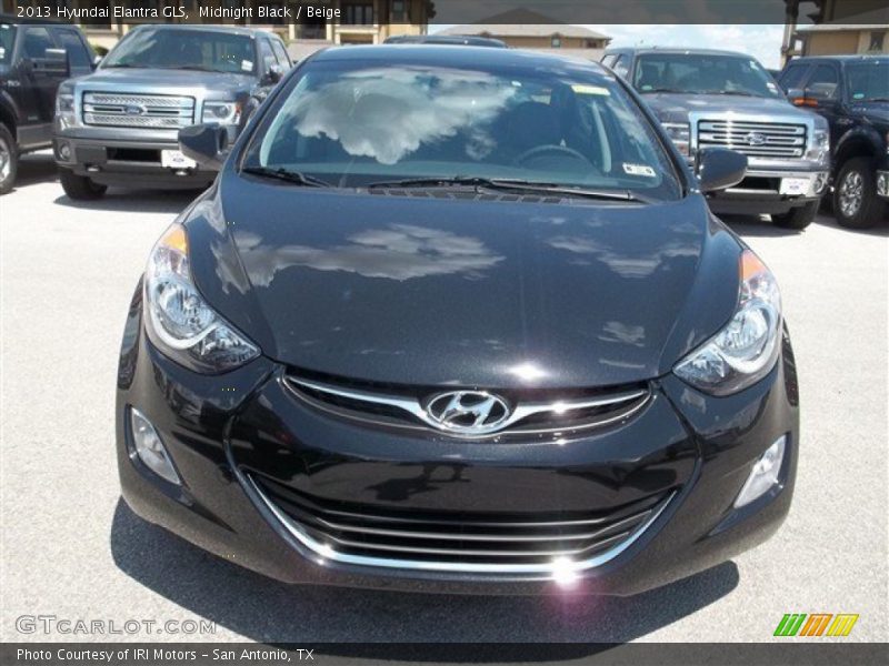 Midnight Black / Beige 2013 Hyundai Elantra GLS