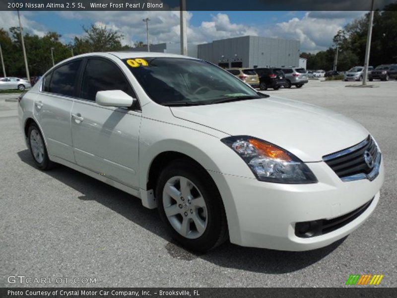 Winter Frost Pearl / Blond 2009 Nissan Altima 2.5 SL