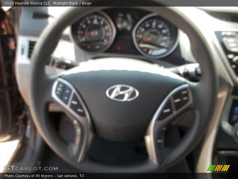 Midnight Black / Beige 2013 Hyundai Elantra GLS
