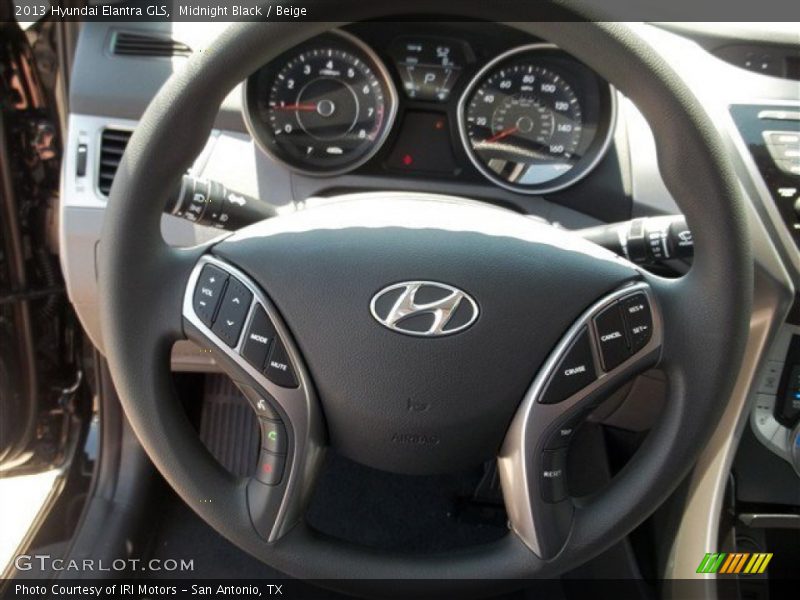 Midnight Black / Beige 2013 Hyundai Elantra GLS