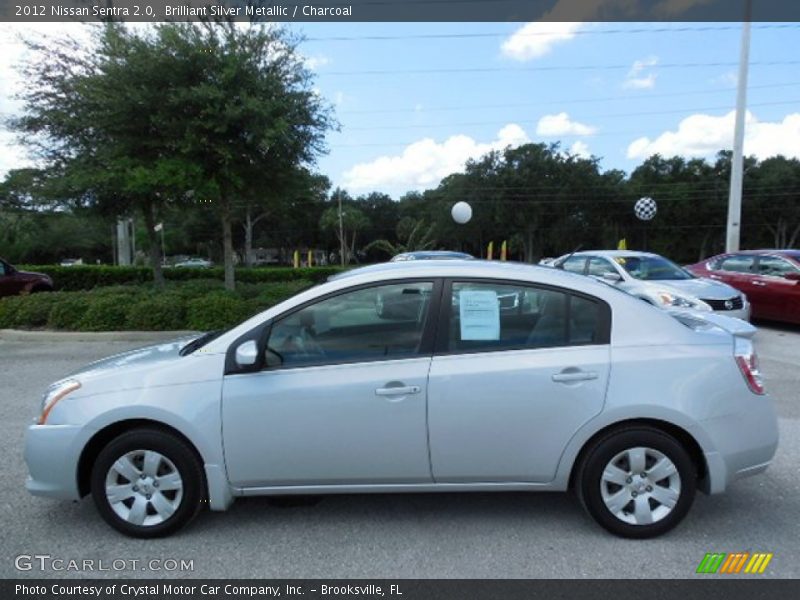 Brilliant Silver Metallic / Charcoal 2012 Nissan Sentra 2.0