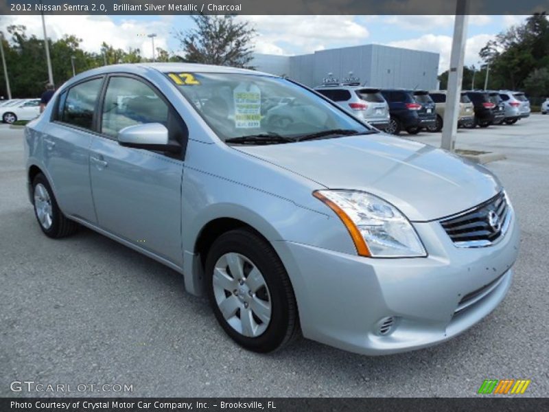 Brilliant Silver Metallic / Charcoal 2012 Nissan Sentra 2.0