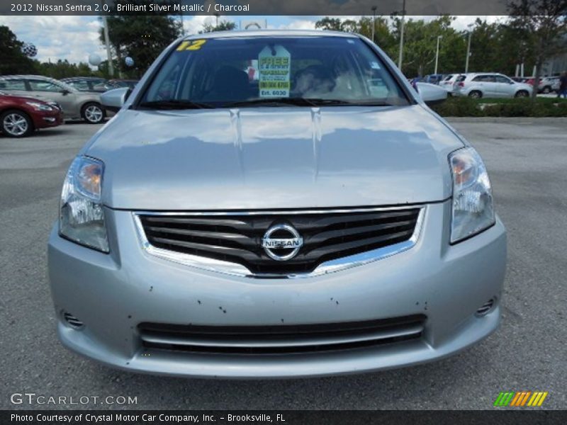 Brilliant Silver Metallic / Charcoal 2012 Nissan Sentra 2.0