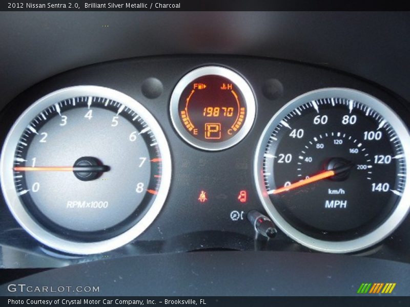 Brilliant Silver Metallic / Charcoal 2012 Nissan Sentra 2.0