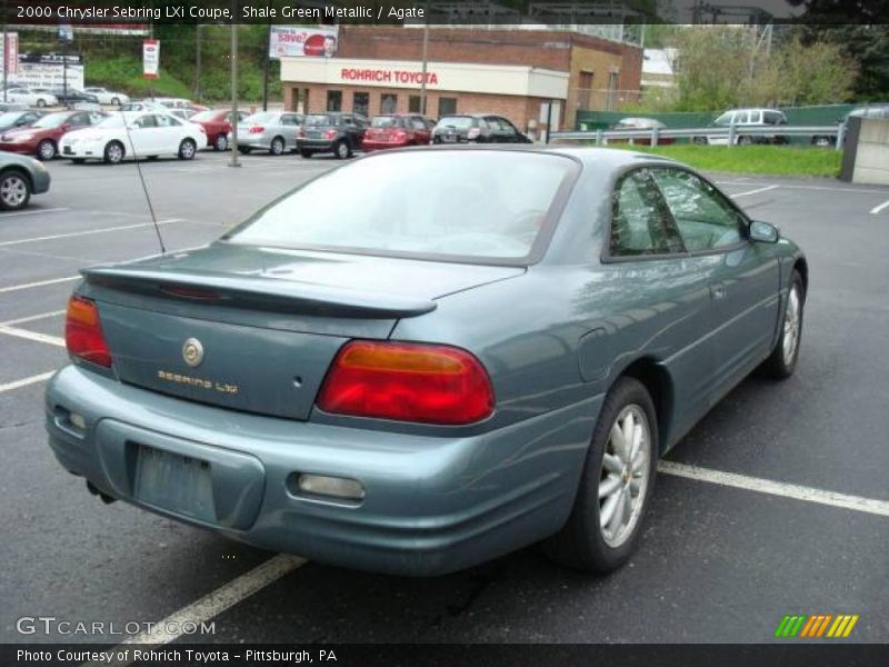 Shale Green Metallic / Agate 2000 Chrysler Sebring LXi Coupe
