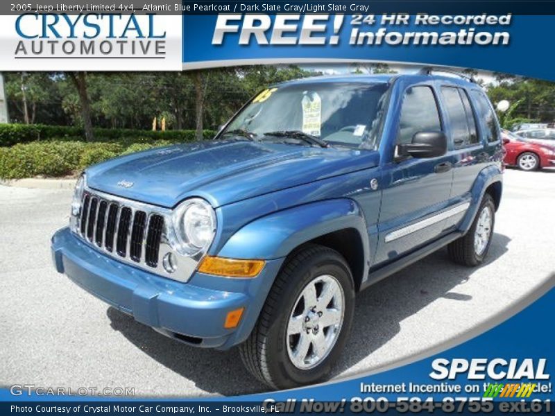 Atlantic Blue Pearlcoat / Dark Slate Gray/Light Slate Gray 2005 Jeep Liberty Limited 4x4