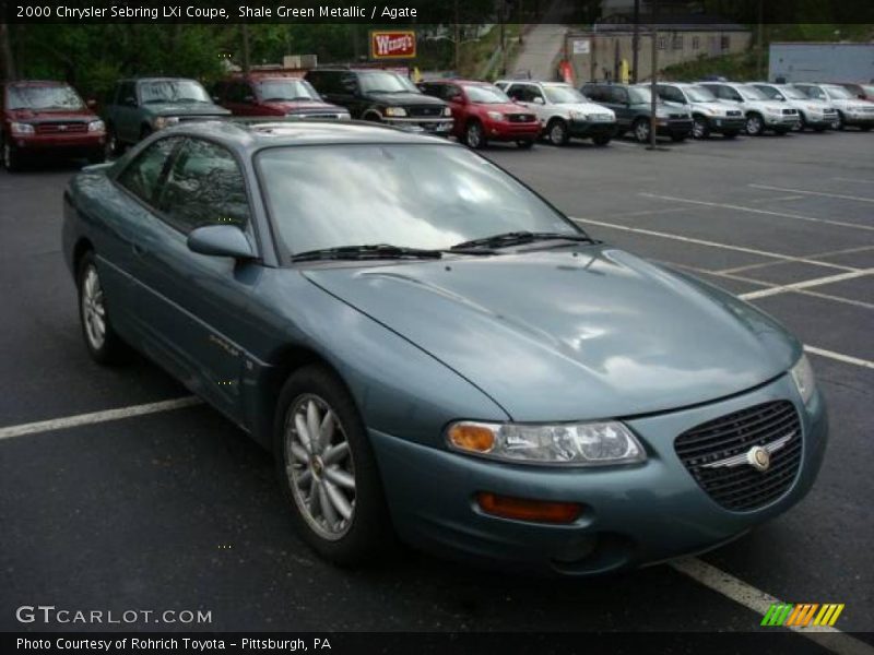 Shale Green Metallic / Agate 2000 Chrysler Sebring LXi Coupe