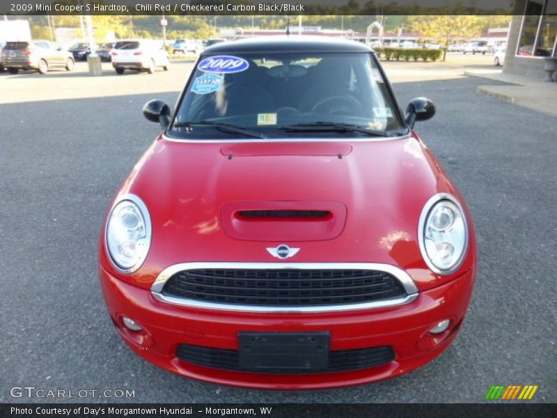 Chili Red / Checkered Carbon Black/Black 2009 Mini Cooper S Hardtop