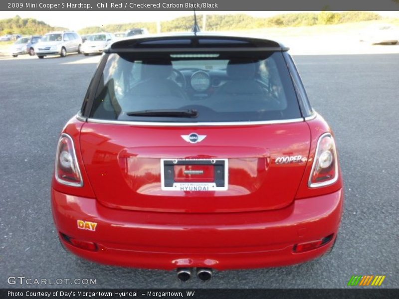 Chili Red / Checkered Carbon Black/Black 2009 Mini Cooper S Hardtop