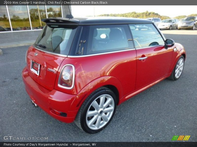 Chili Red / Checkered Carbon Black/Black 2009 Mini Cooper S Hardtop