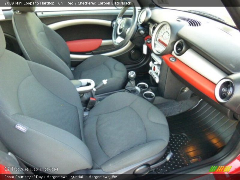 Chili Red / Checkered Carbon Black/Black 2009 Mini Cooper S Hardtop