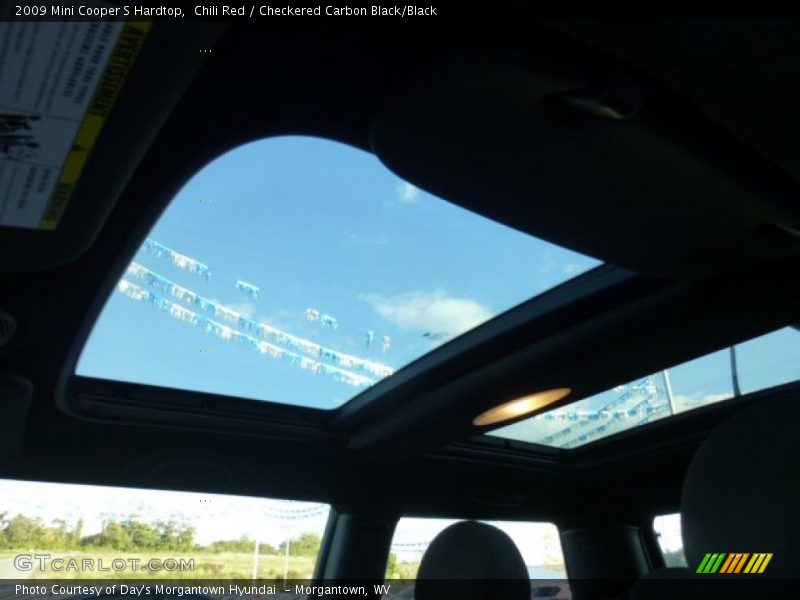 Chili Red / Checkered Carbon Black/Black 2009 Mini Cooper S Hardtop