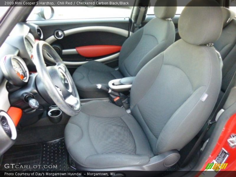 Chili Red / Checkered Carbon Black/Black 2009 Mini Cooper S Hardtop