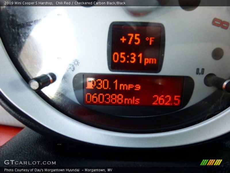 Chili Red / Checkered Carbon Black/Black 2009 Mini Cooper S Hardtop