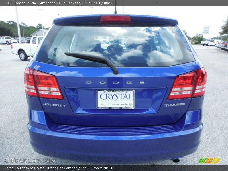 Blue Pearl / Black 2012 Dodge Journey American Value Package
