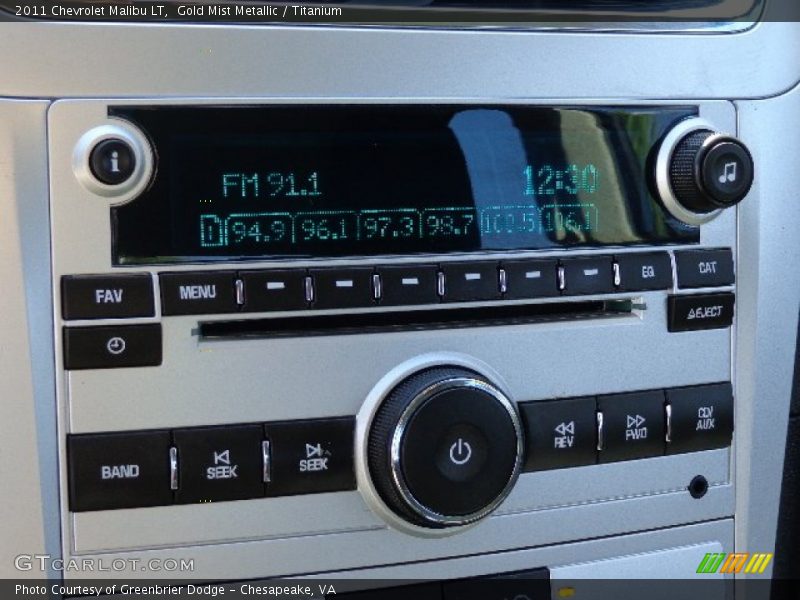 Gold Mist Metallic / Titanium 2011 Chevrolet Malibu LT