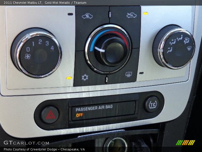 Gold Mist Metallic / Titanium 2011 Chevrolet Malibu LT