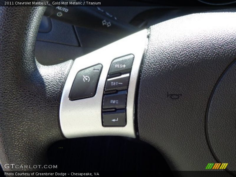 Gold Mist Metallic / Titanium 2011 Chevrolet Malibu LT