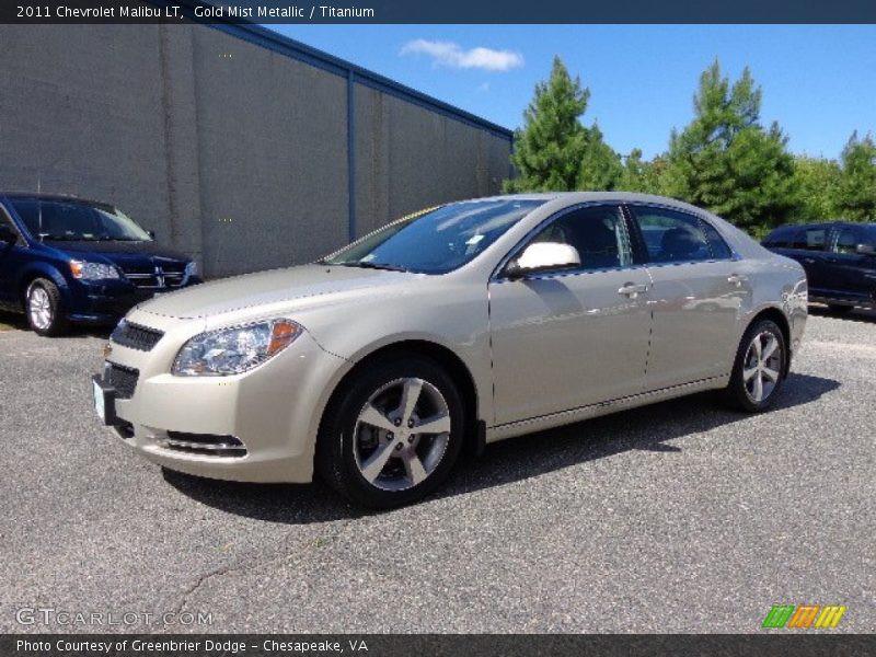 Gold Mist Metallic / Titanium 2011 Chevrolet Malibu LT