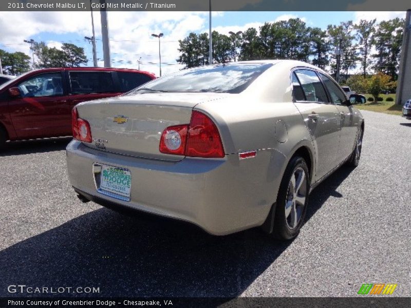 Gold Mist Metallic / Titanium 2011 Chevrolet Malibu LT