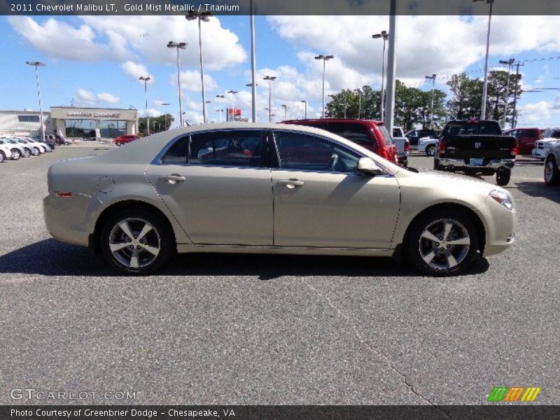 Gold Mist Metallic / Titanium 2011 Chevrolet Malibu LT