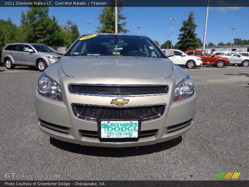 Gold Mist Metallic / Titanium 2011 Chevrolet Malibu LT