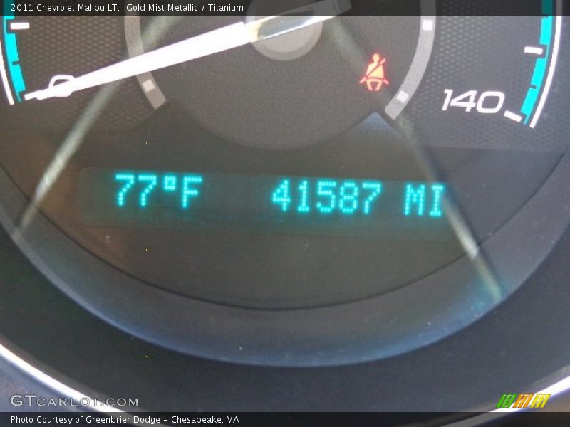 Gold Mist Metallic / Titanium 2011 Chevrolet Malibu LT