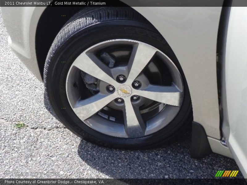 Gold Mist Metallic / Titanium 2011 Chevrolet Malibu LT