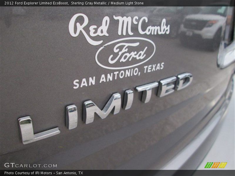 Sterling Gray Metallic / Medium Light Stone 2012 Ford Explorer Limited EcoBoost