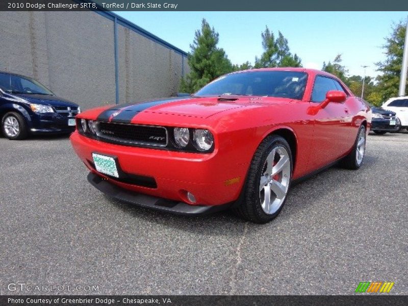 TorRed / Dark Slate Gray 2010 Dodge Challenger SRT8