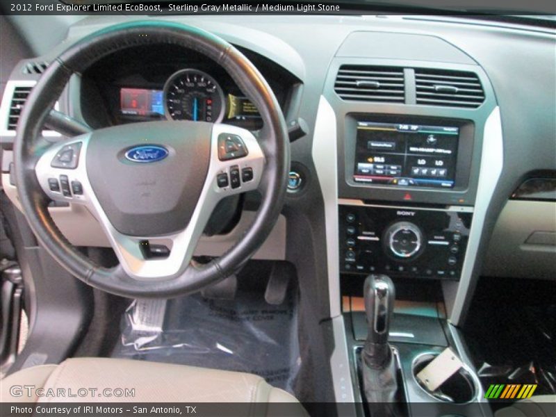 Sterling Gray Metallic / Medium Light Stone 2012 Ford Explorer Limited EcoBoost