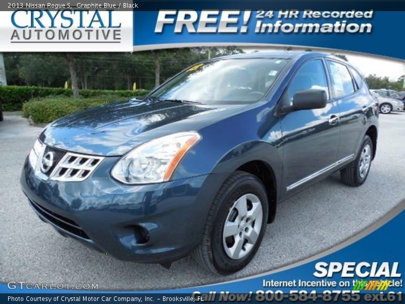 Graphite Blue / Black 2013 Nissan Rogue S