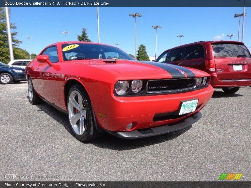 TorRed / Dark Slate Gray 2010 Dodge Challenger SRT8