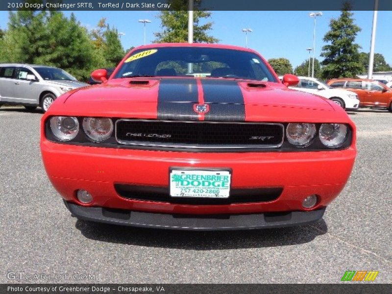 TorRed / Dark Slate Gray 2010 Dodge Challenger SRT8