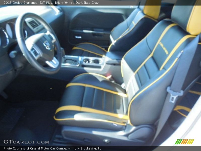 Bright White / Dark Slate Gray 2013 Dodge Challenger SXT Plus