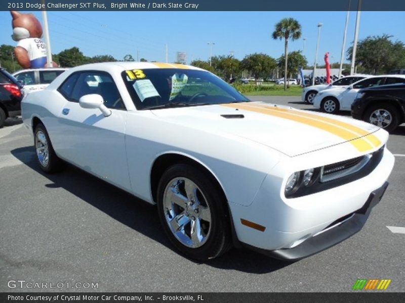 Bright White / Dark Slate Gray 2013 Dodge Challenger SXT Plus