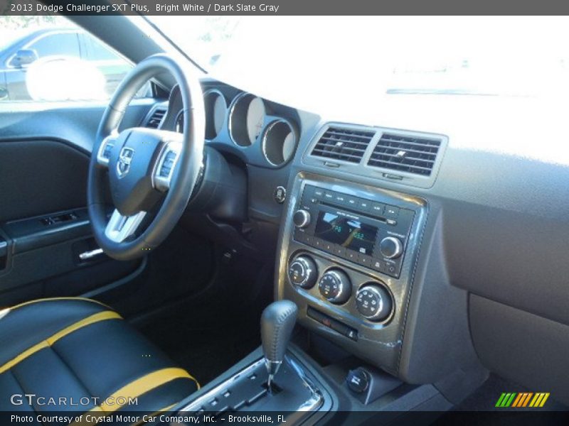 Bright White / Dark Slate Gray 2013 Dodge Challenger SXT Plus