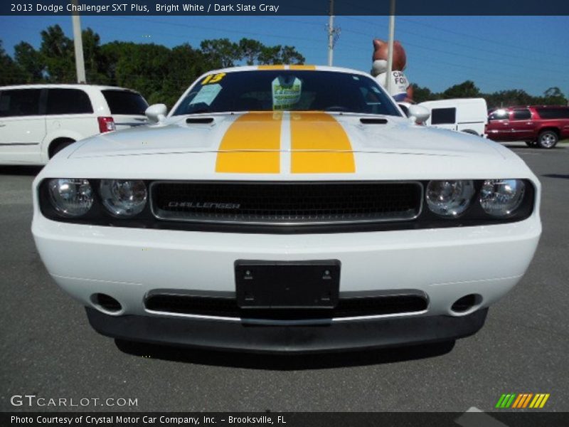 Bright White / Dark Slate Gray 2013 Dodge Challenger SXT Plus