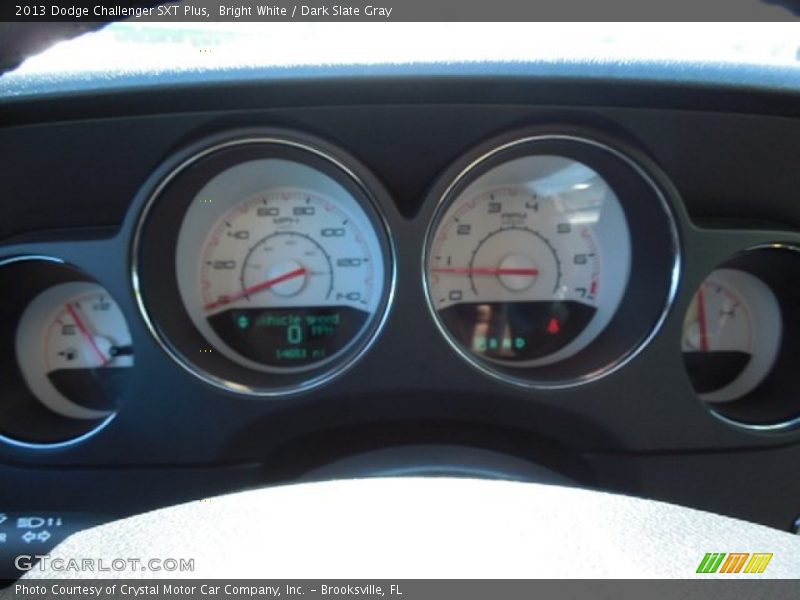 Bright White / Dark Slate Gray 2013 Dodge Challenger SXT Plus