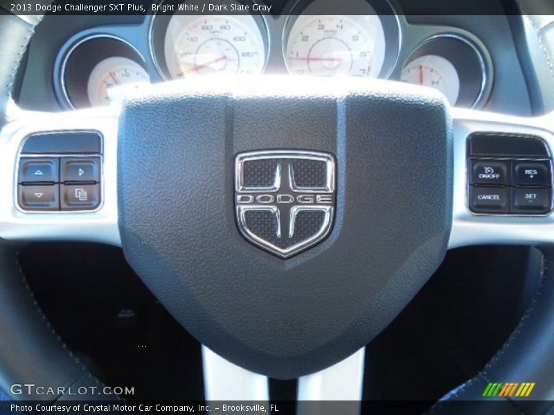 Bright White / Dark Slate Gray 2013 Dodge Challenger SXT Plus