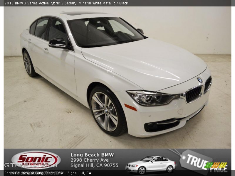 Mineral White Metallic / Black 2013 BMW 3 Series ActiveHybrid 3 Sedan