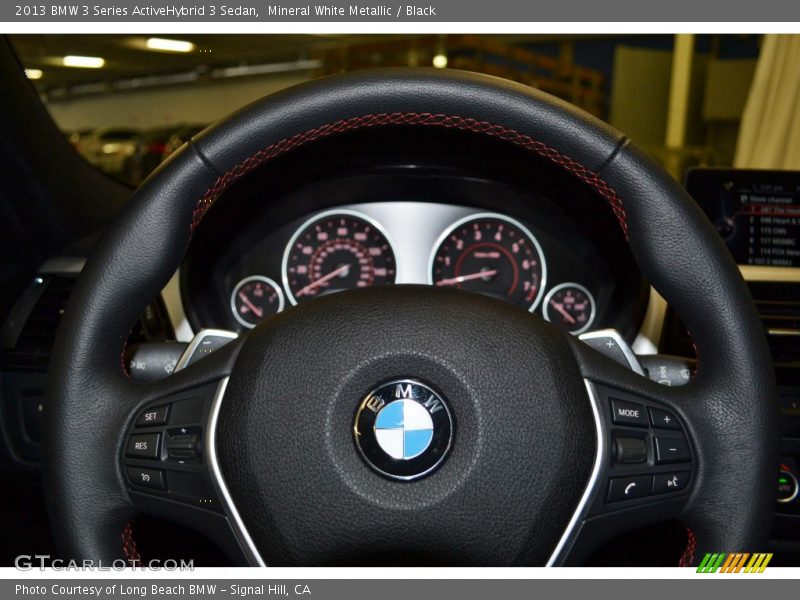 Mineral White Metallic / Black 2013 BMW 3 Series ActiveHybrid 3 Sedan